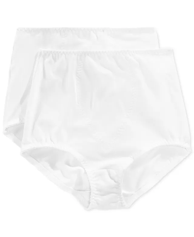 Bali womens Seamless Brief With Tummy Panel Ultra Control 2-Pack(X245)-2  White-2XL