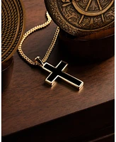 Vincero Men's Stone Cross Pendant Black Onyx 925 Sterling Silver, Regular