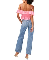 1.state Women's Off-The-Shoulder Ruffle Top