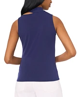 1.state Women's Mock Neck Cutout Sleeveless Top