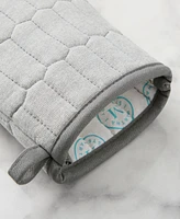Martha Stewart Honeycomb Quilted Chambray Oven Mitt Set, 7" x 13"
