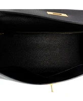 Pre-Owned Hermes Kelly 32 Handbag Black Ardennes with Gold Hardware