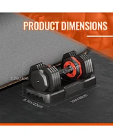 55LB 5-in-1 Adjustable Dumbbell – Anti-Slip Metal Handle, Quick Weight Change for Full-Body Home Gym Workouts
