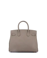 Pre-Owned Hermes Birkin 30 Handbag Grey Epsom with Rose Gold Hardware