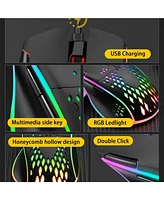 Wireless Gaming Mouse, C30 Silent Click Wireless Rechargeable Gaming Mouse, 3 Level Adjustable Dpi (black)