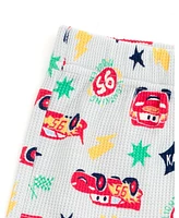 Cars Baby Boys Disney Mickey Mouse Waffle knit T-Shirt Shorts Outfit Set