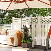 69 .75 in x 15.75 in Outsunny Raised Garden Bed with Trellis, Self-Watering Planter Box