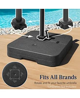 Best Choice Products 330lb Capacity Fillable Heavy-Duty Outdoor Cantilever Umbrella Base w/ Easy-Fill Spouts