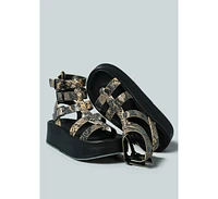 Cruz Womens Gladiator Platform Leather Sandal