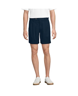 Lands' End Men's 7" Linen Cotton Resort Shorts