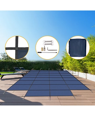 Pool Safety Cover for Rectangular Inground Pools (18x36ft