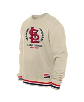 New Era Men's Cream St. Louis Cardinals Throwback Pullover Sweatshirt