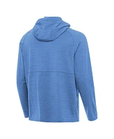 Antigua Men's Heather Powder Blue Villanova Wildcats Spikes Quarter-Zip Hoodie