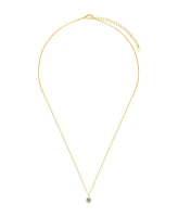 Unwritten Cubic Zirconia and Mother of Pearl Clover Necklace Set