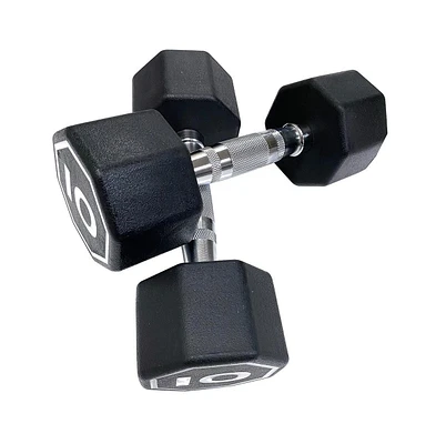 10LB × 2 High-End Coated Octagon Dumbbells – Non-Slip Handle, Commercial & Home Gym Use