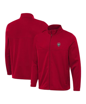 Antigua Men's Cherry New Mexico Lobos Links 2 Full-Zip Golf Jacket