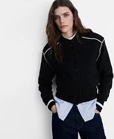 Mango Women's Knitted Bomber Jacket