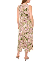 Msk Women's Paisley-Print Sleeveless Maxi Dress