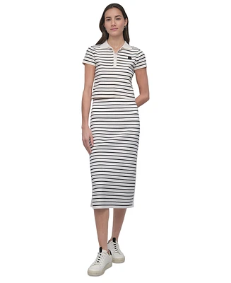 Dkny Jeans Women's Striped Midi-Length Pencil Skirt - IVK