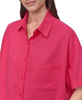 Dkny Jeans Women's Oversized Cropped Shirt