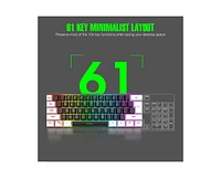 Risokeys 60% wired Gaming keyboard, Rgb backlit ultra-small keyboard, waterproof portable, computer/Mac game keyboard (Black)