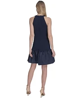 Eliza J Women's Taffeta Rosette Halter Dress