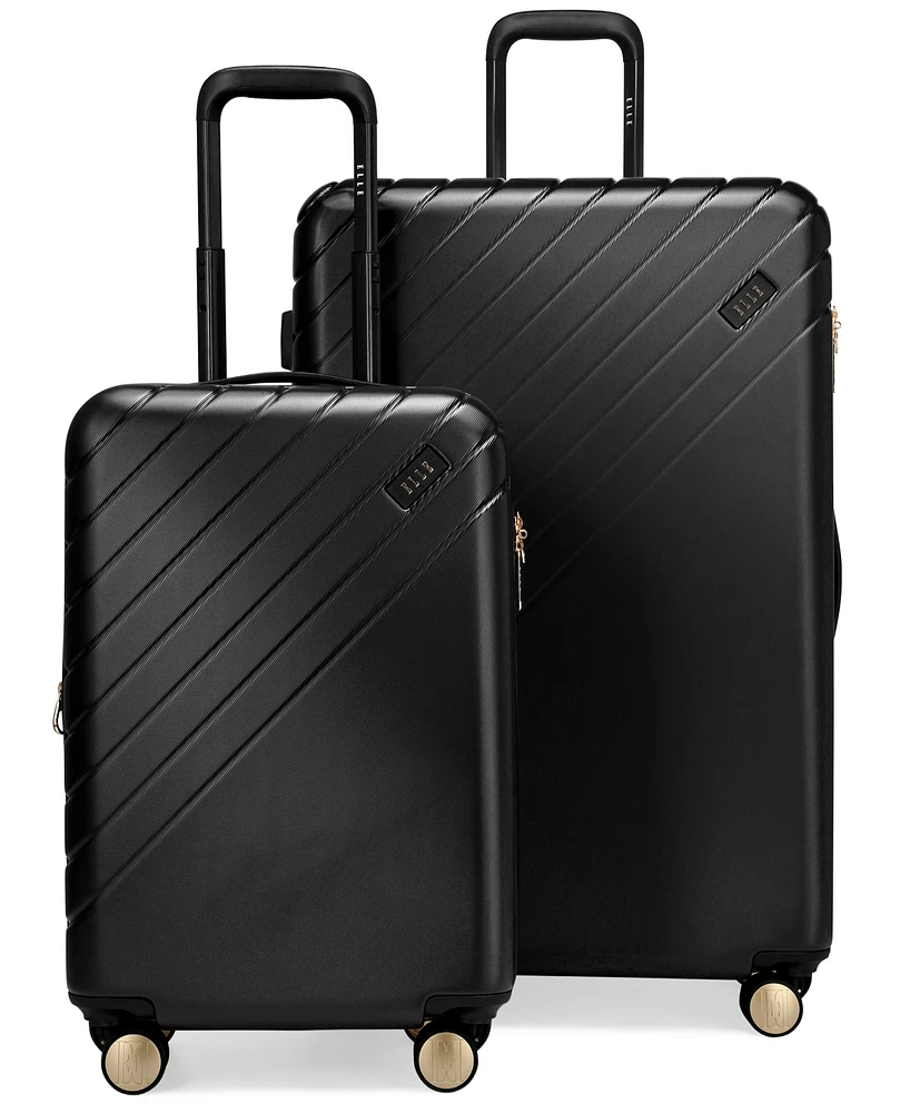 Elle Louvre 2-Piece Expandable Retro Spinner Luggage Set