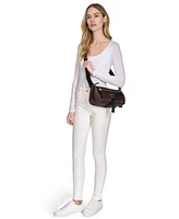 Calvin Klein Elora Nylon Mini Signature Top Zipper Crossbody