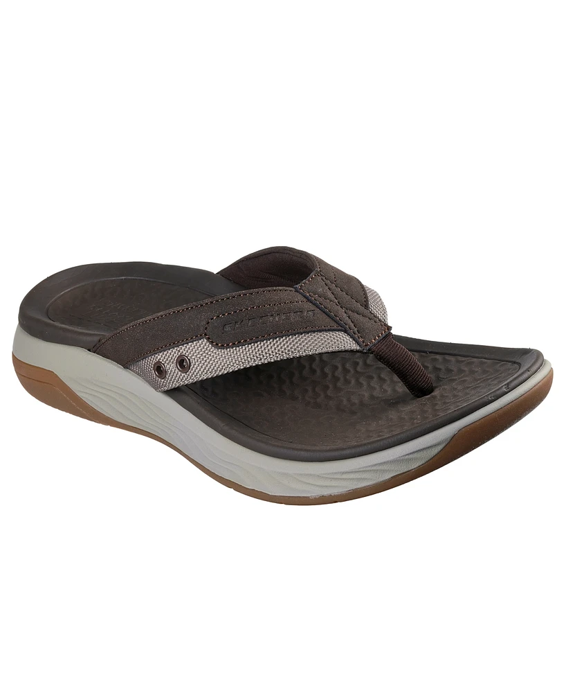 Skechers Men's Relaxed Fit: Silva - Falco Casual Thong Sandals from Finish Line