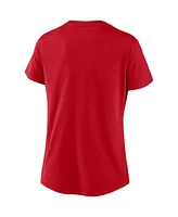 Nike Women's Red Washington Nationals Local Team Tri-Blend V-Neck T-Shirt