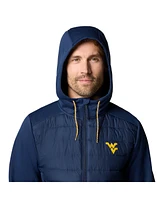 Columbia Men's Navy West Virginia Mountaineers Out-Shield Hybrid Full-Zip Hoodie Jacket