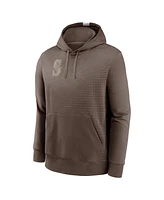 Nike Men's Light Brown Seattle Mariners Statement Pullover Hoodie