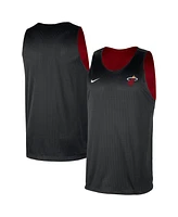 Nike Men's Red/Black Miami Heat Courtside Reversible Mesh Practice Jersey