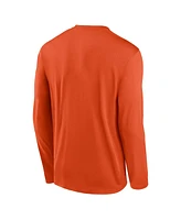 Nike Men's Orange Clemson Tigers Primetime Center Lockup Two-Hit Legend Long Sleeve T-Shirt