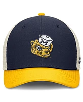 Nike Men's Navy/Maize Michigan Wolverines Performance Rise Adjustable Trucker Hat