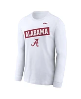 Nike Men's White Alabama Crimson Tide Two-Hit Classic Location Long Sleeve T-Shirt