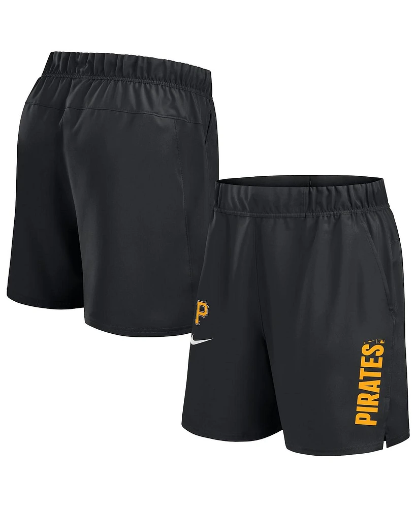 Nike Men's Black Pittsburgh Pirates Woven Victory Performance Shorts