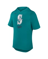 Nike Men's Aqua Seattle Mariners Tri-Blend Performance Hoodie T-Shirt