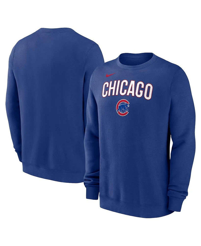 Nike Men's Royal Chicago Cubs Pullover Sweatshirt