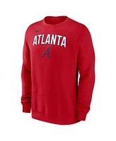 Nike Men's Red Atlanta Braves Pullover Sweatshirt