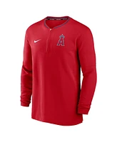 Nike Men's Red Los Angeles Angels Authentic Collection Performance Half-Zip Top