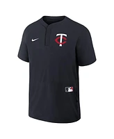 Nike Men's Navy Minnesota Twins Authentic Collection Raglan Short Sleeve Windshirt