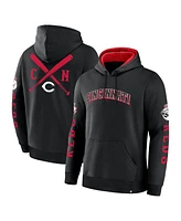 Fanatics Men's Black Cincinnati Reds Big City Legacy Fleece Pullover Hoodie