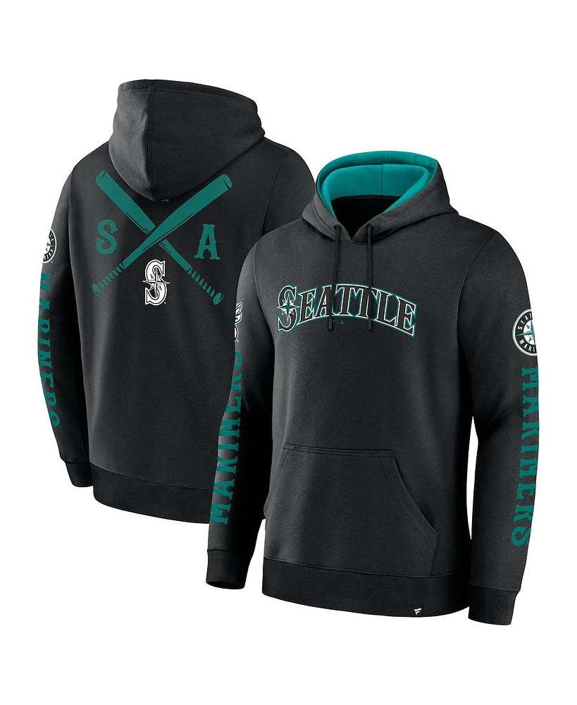 Fanatics Men's Black Seattle Mariners Big City Legacy Fleece Pullover Hoodie