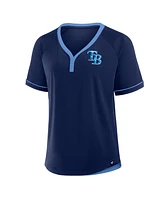 Fanatics Women's Navy Tampa Bay Rays League Diva Star Raglan V-Neck T-Shirt