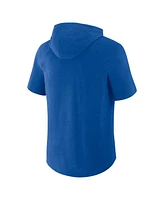 Fanatics Men's Royal Texas Rangers Clubhouse Optimal Play Raglan Short Sleeve Pullover Hoodie