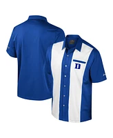 Colosseum Men's Royal Duke Blue Devils Strike Bowling Button-Up Shirt