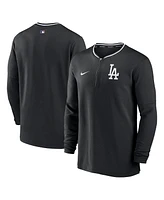 Nike Men's Black Los Angeles Dodgers Authentic Collection Performance Half-Zip Top