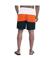 G-iii Sports by Carl Banks Men's Navy/Orange Chicago Bears Sunrise Volley Swim Shorts
