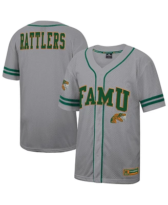 Colosseum Men's Gray Florida A & M Rattlers Free Spirited Baseball Jersey